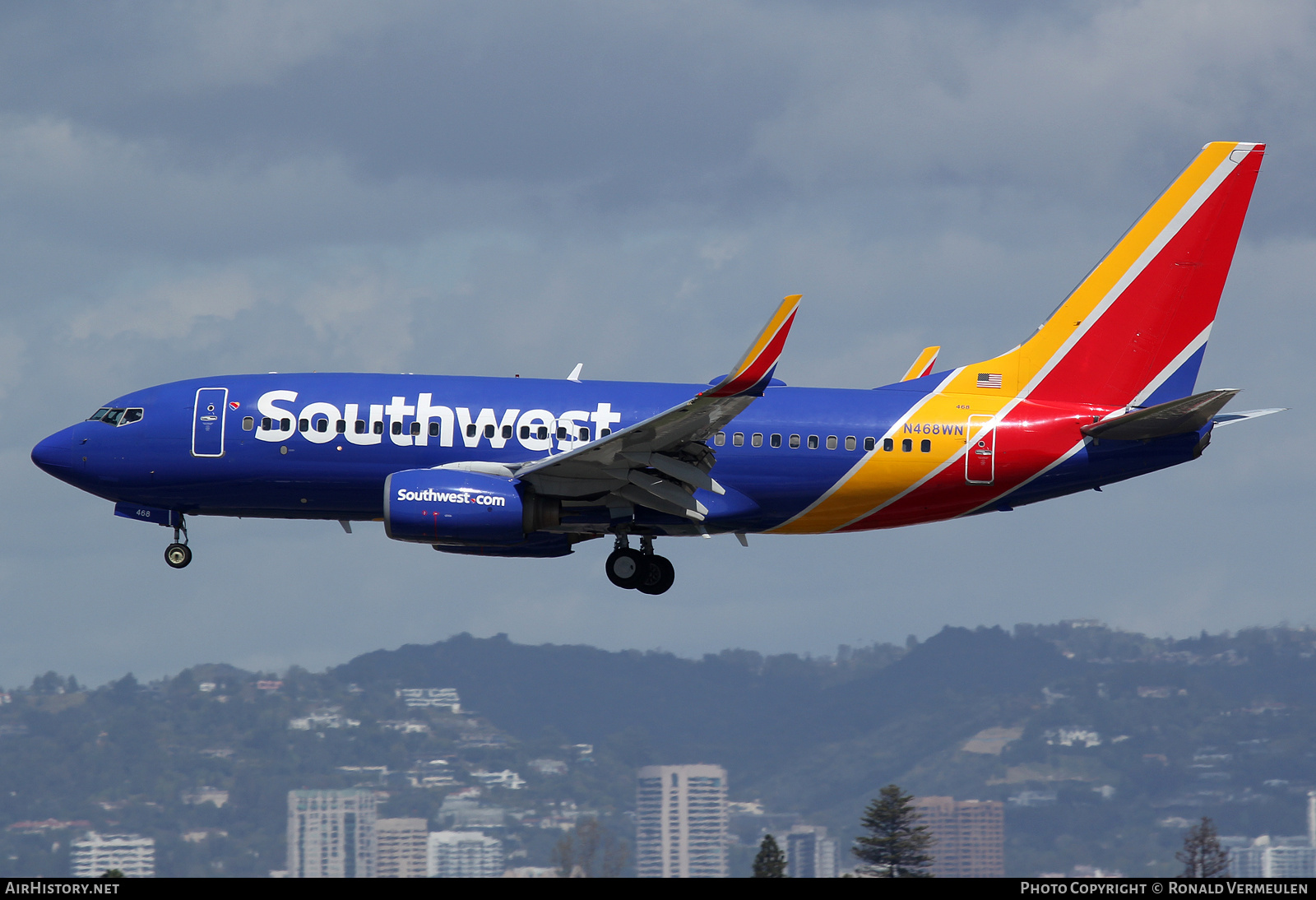 Aircraft Photo of N468WN | Boeing 737-7H4 | Southwest Airlines | AirHistory.net #760175
