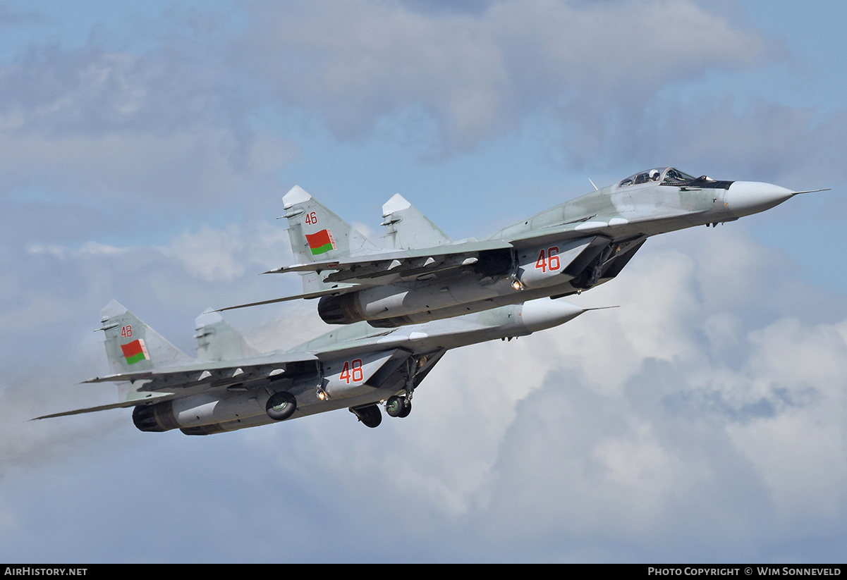 Aircraft Photo of 46 red | Mikoyan-Gurevich MiG-29 (9-13) | Belarus - Air Force | AirHistory.net #760210