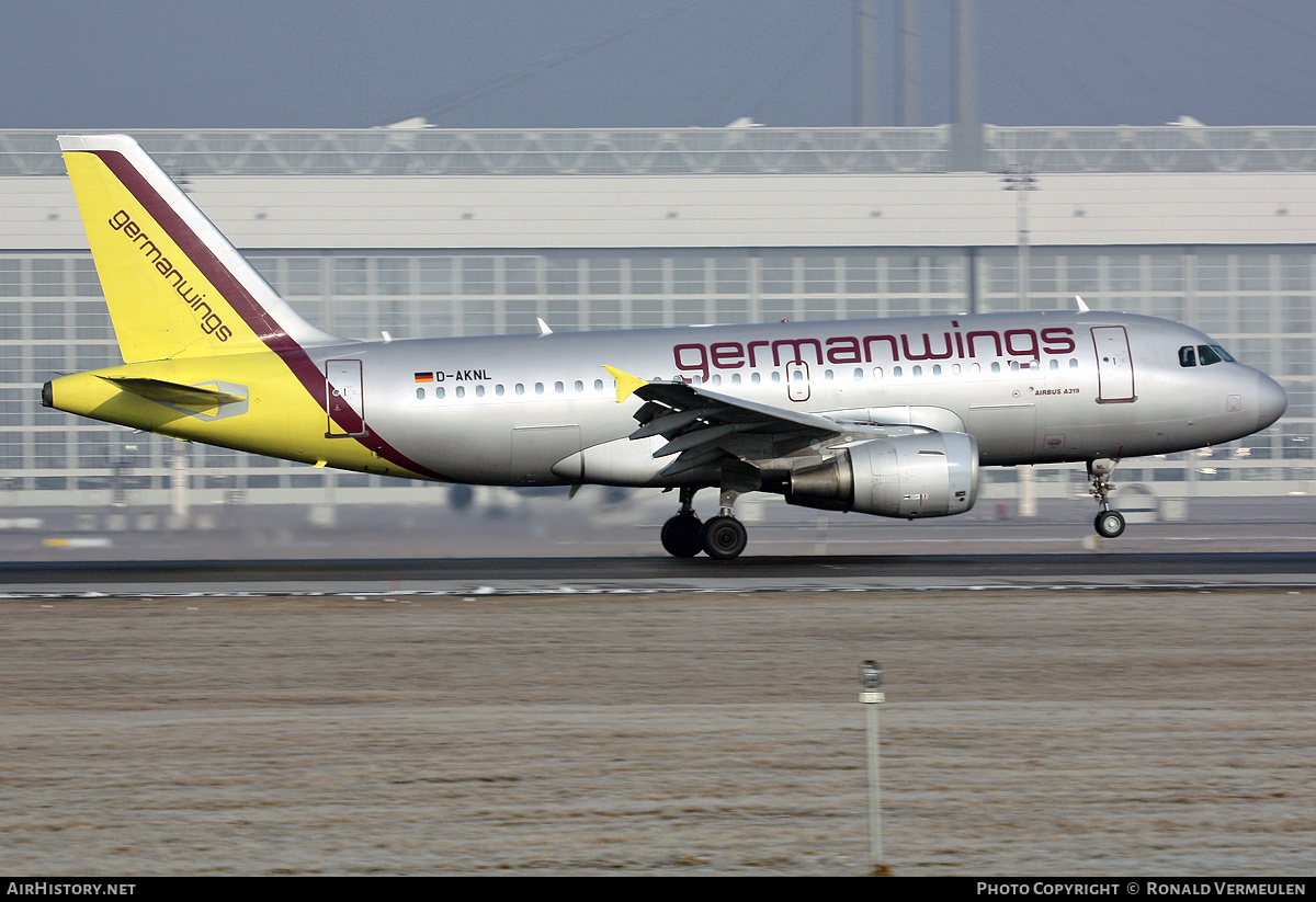 Aircraft Photo of D-AKNL | Airbus A319-112 | Germanwings | AirHistory.net #760220