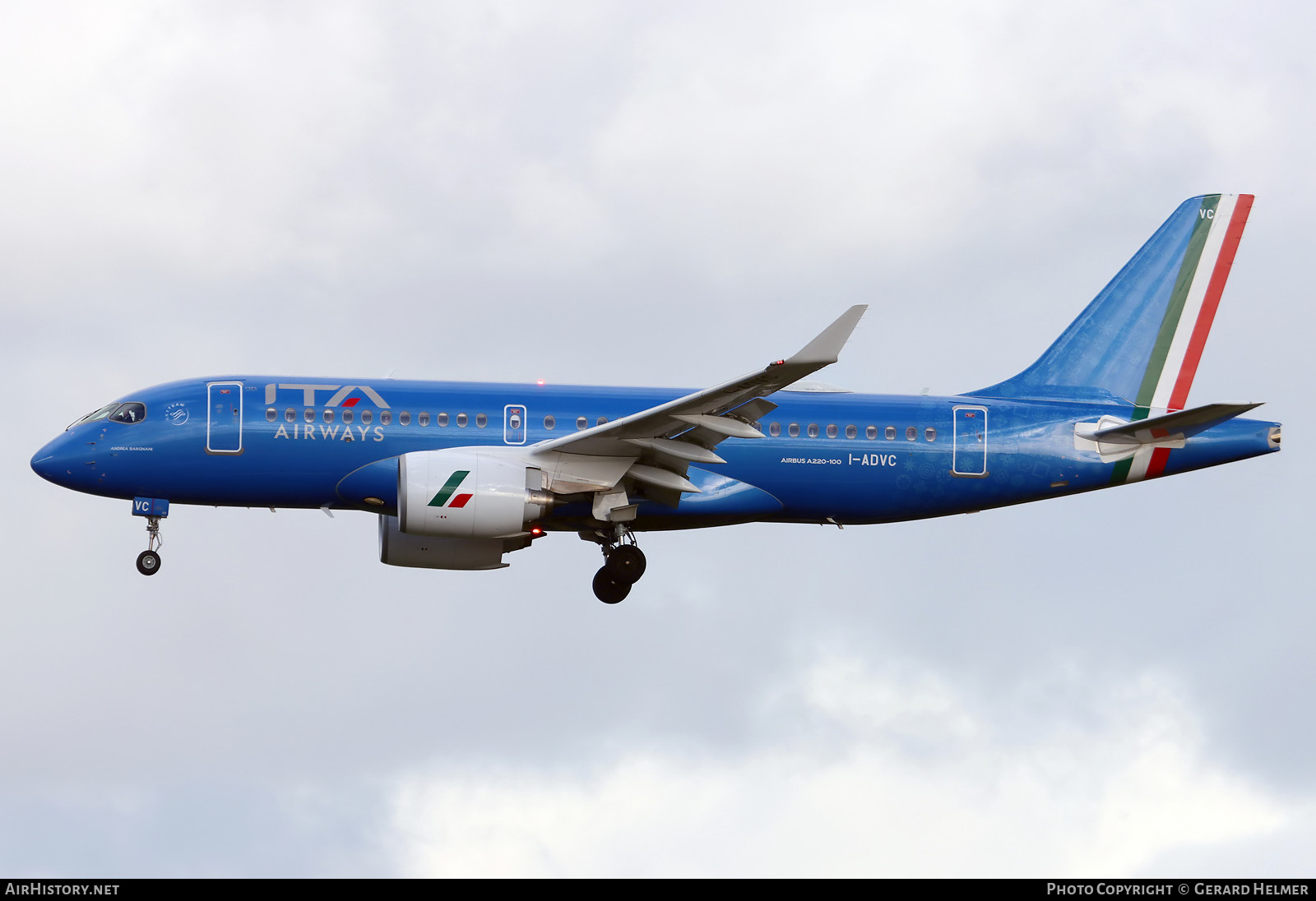 Aircraft Photo of I-ADVC | Airbus A220-100 (BD-500-1A10) | ITA Airways | AirHistory.net #760471