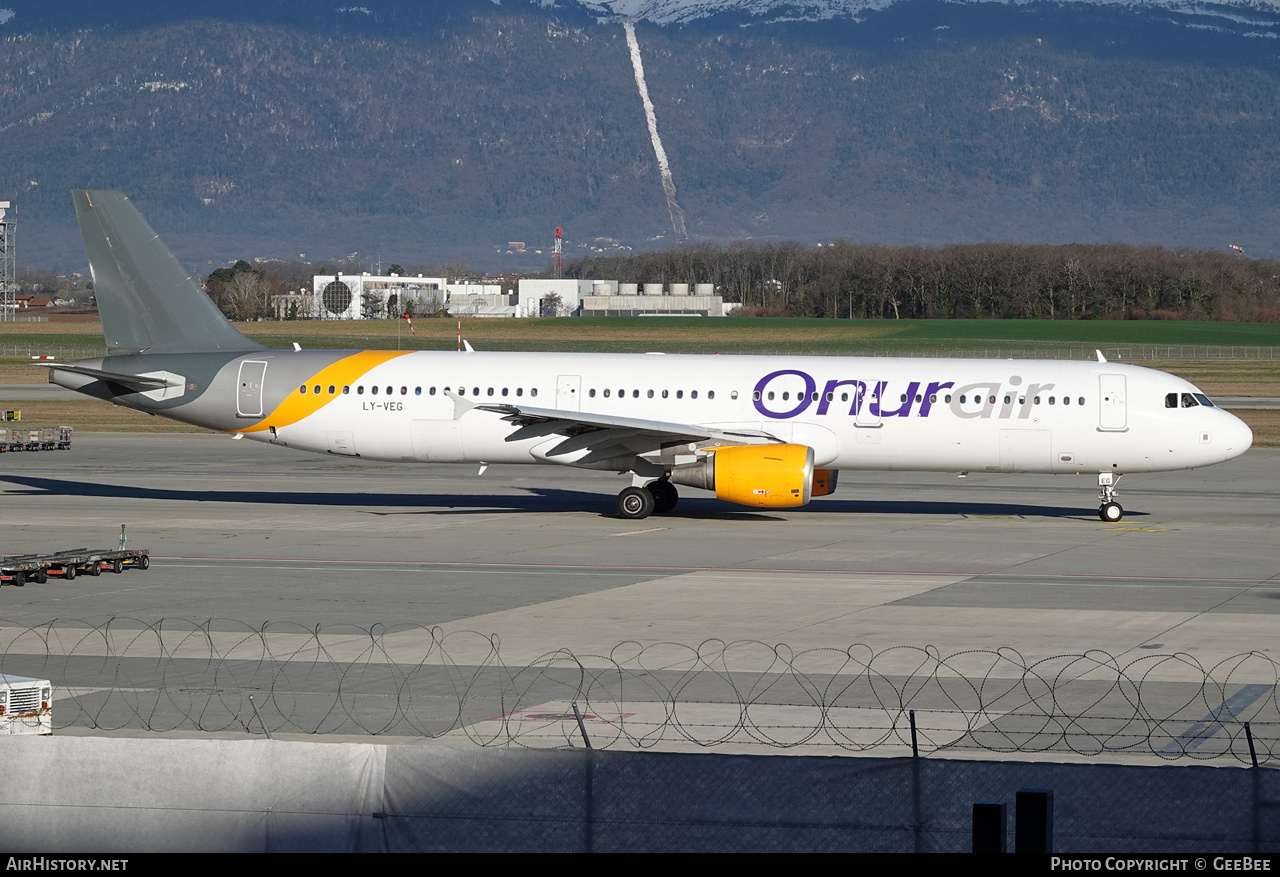 Aircraft Photo of LY-VEG | Airbus A321-212 | Onur Air | AirHistory.net #760548