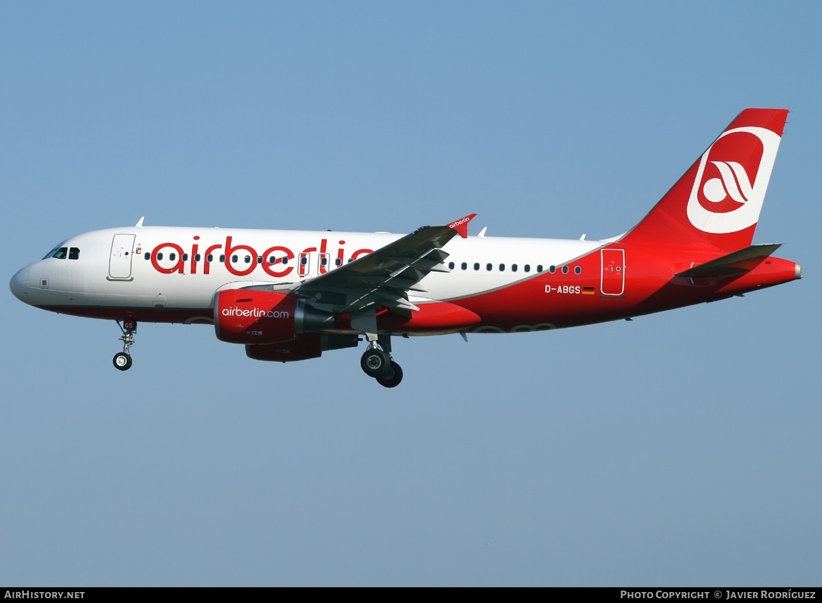 Aircraft Photo of D-ABGS | Airbus A319-112 | Air Berlin | AirHistory.net #760593