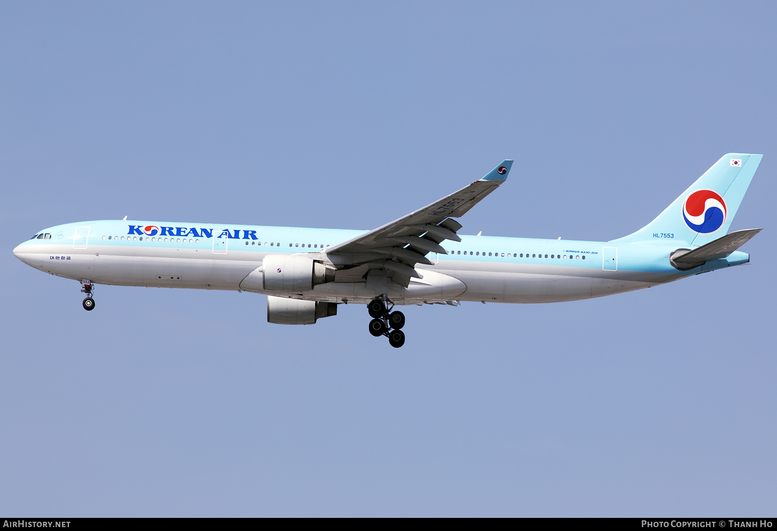 Aircraft Photo of HL7553 | Airbus A330-323 | Korean Air | AirHistory.net #760614