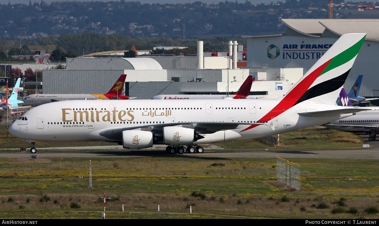 Aircraft Photo of F-WWAP | Airbus A380-841 | Emirates | AirHistory.net #760787