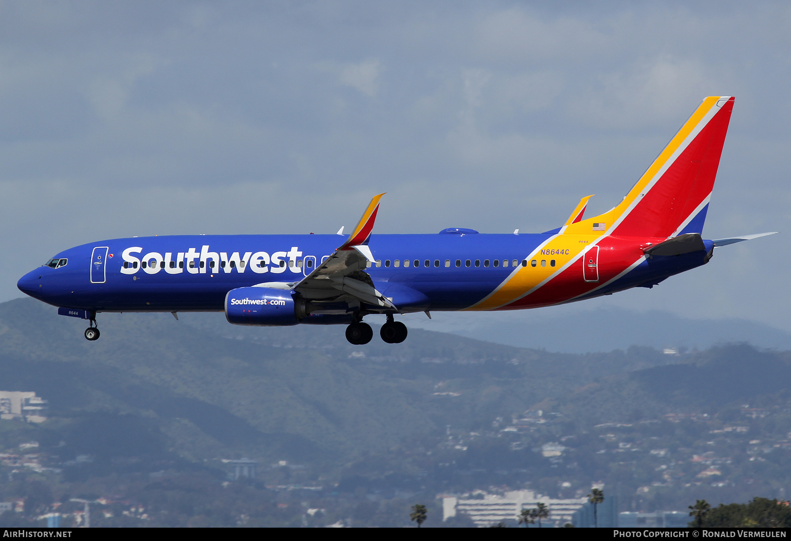 Aircraft Photo of N8644C | Boeing 737-8H4 | Southwest Airlines | AirHistory.net #760794