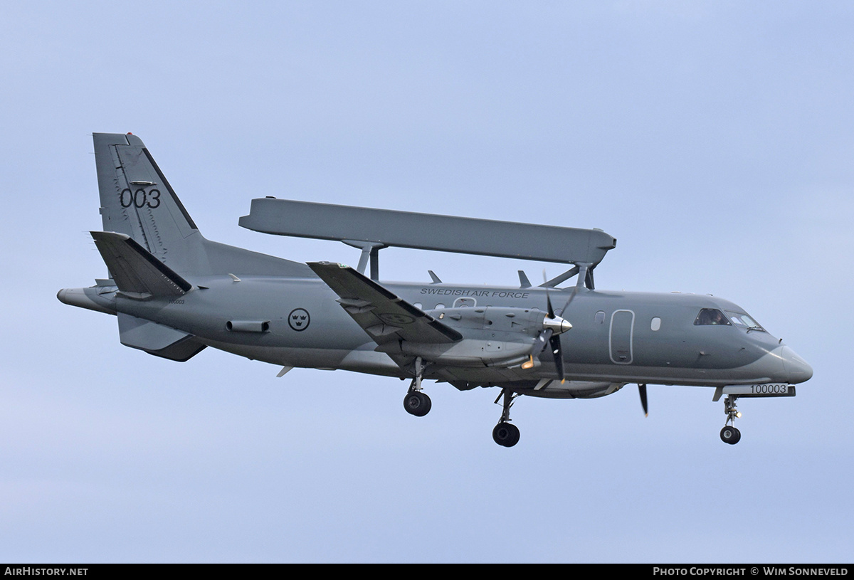 Aircraft Photo of 100003 | Saab S100D Argus (340AEW) | Sweden - Air Force | AirHistory.net #760844