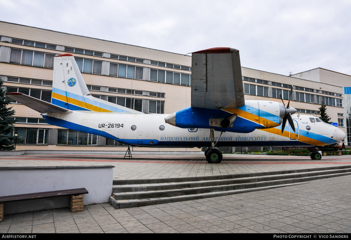 Aircraft Photo of UR-26194 | Antonov An-26 | National Aviation University | AirHistory.net #760940