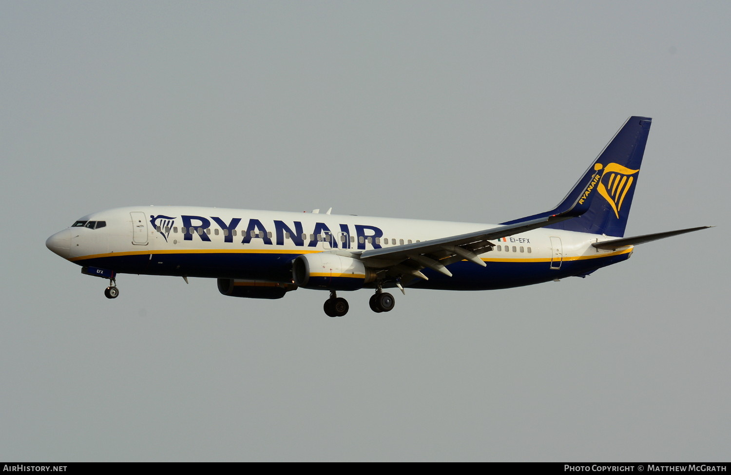Aircraft Photo of EI-EFX | Boeing 737-8AS | Ryanair | AirHistory.net #760942