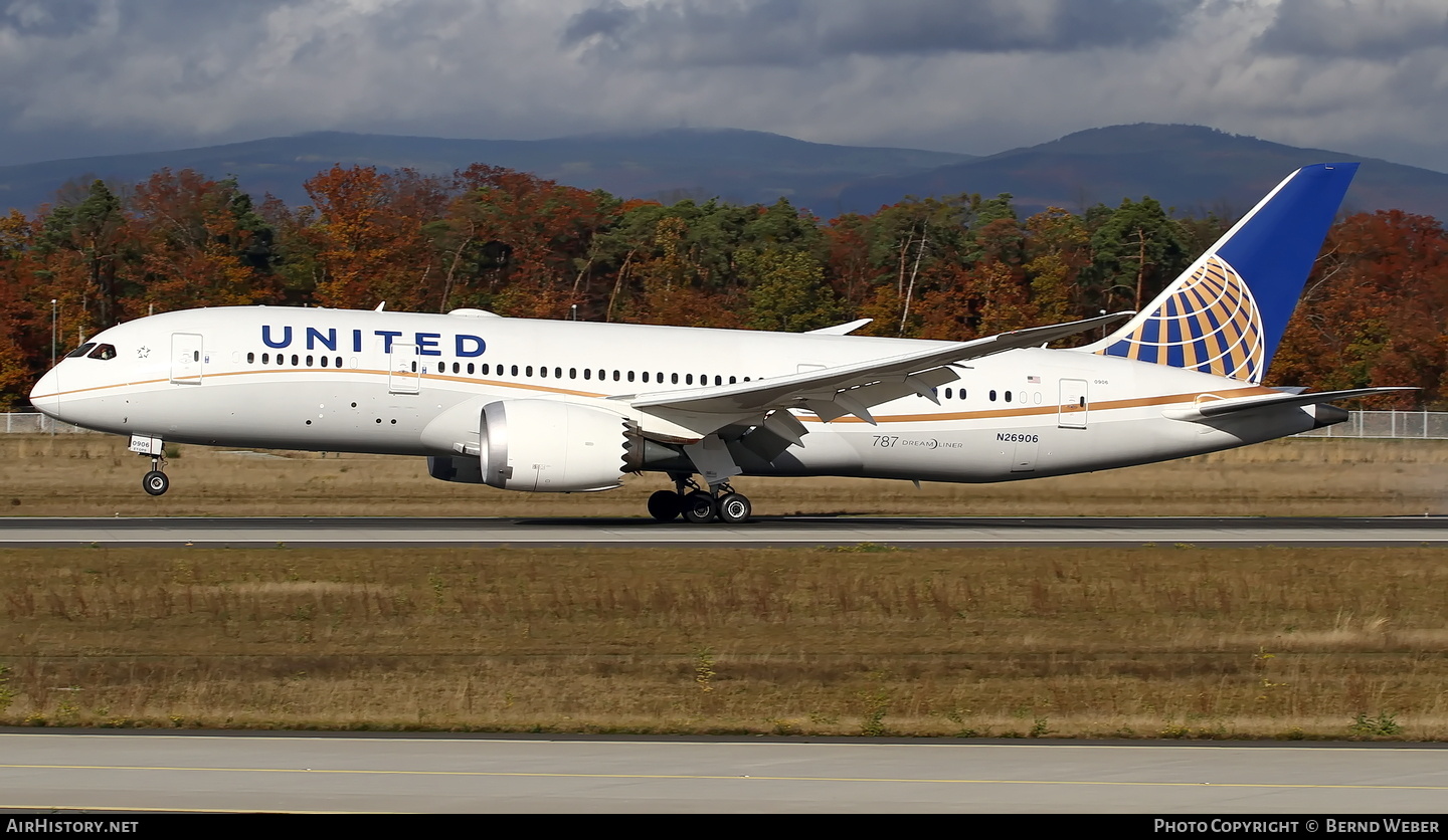 Aircraft Photo of N26906 | Boeing 787-8 Dreamliner | United Airlines | AirHistory.net #761033