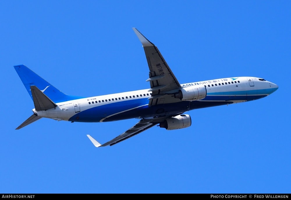 Aircraft Photo of B-5318 | Boeing 737-85C | Xiamen Airlines | AirHistory.net #761060