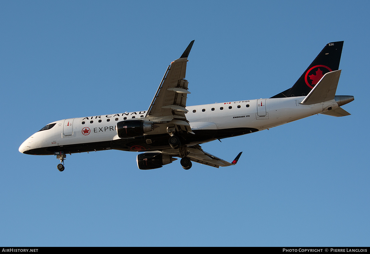 Aircraft Photo of C-FRQK | Embraer 175SU (ERJ-170-200SU) | Air Canada Express | AirHistory.net #761110