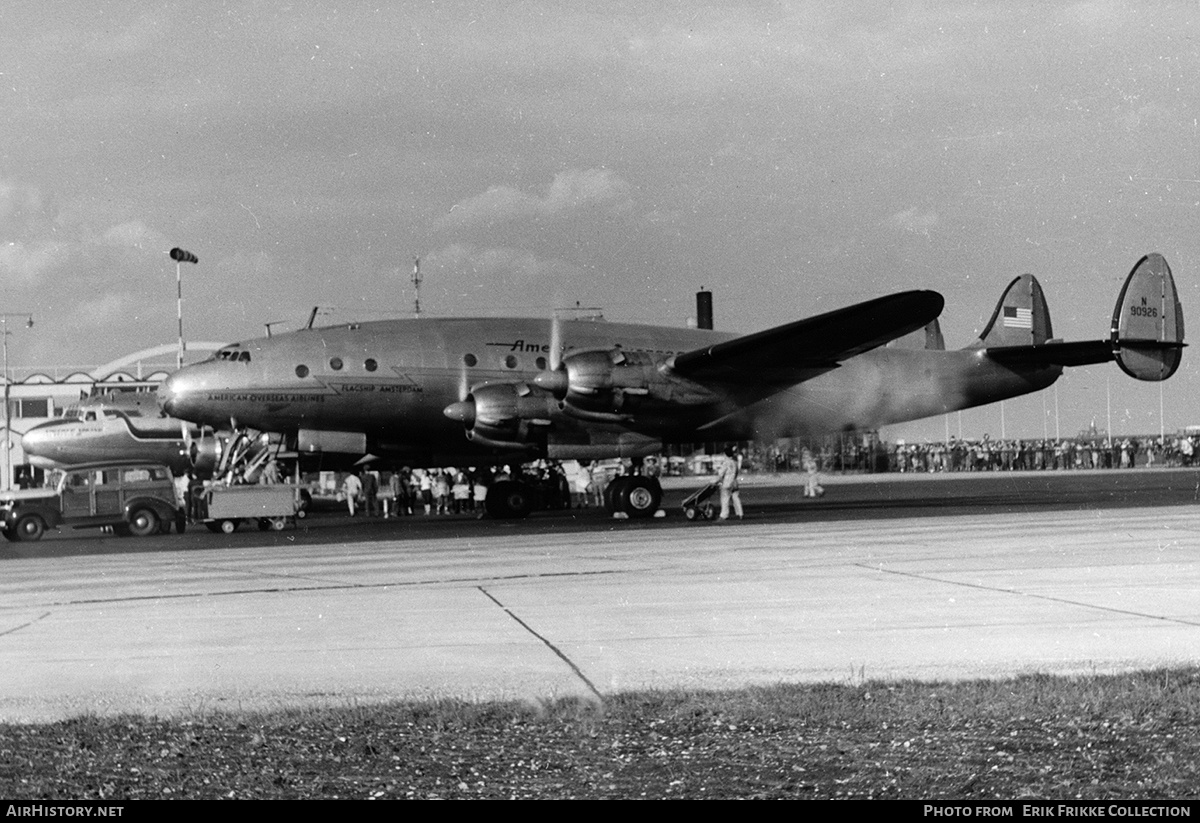 Aircraft Photo of N90926 | Lockheed L-049 Constellation | American Overseas Airlines | AirHistory.net #761112