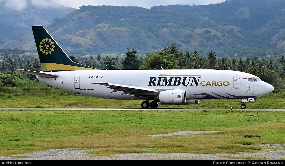 Aircraft Photo of PK-OTO | Boeing 737-3J6(SF) | Rimbun Air | AirHistory.net #761143