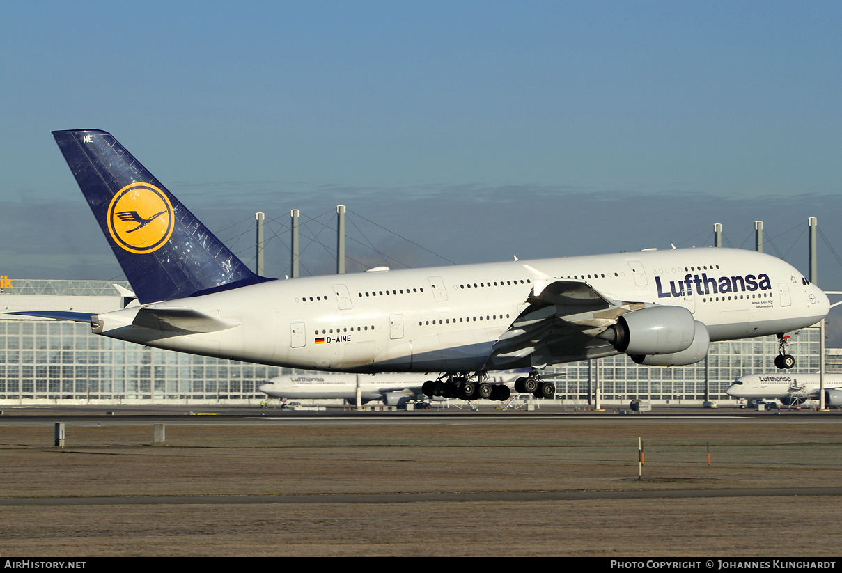 Aircraft Photo of D-AIME | Airbus A380-841 | AirHistory.net #761153