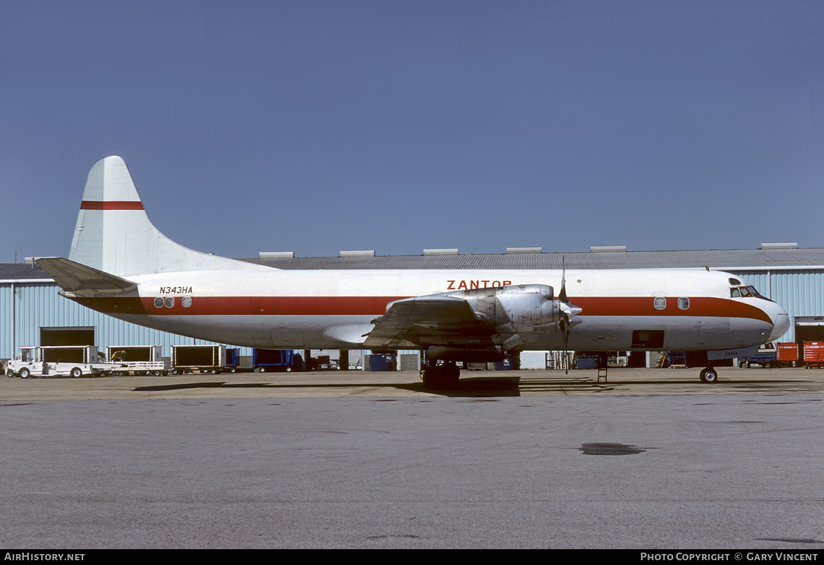 Aircraft Photo of N343HA | Lockheed L-188A(F) Electra | Zantop International Airlines | AirHistory.net #761222