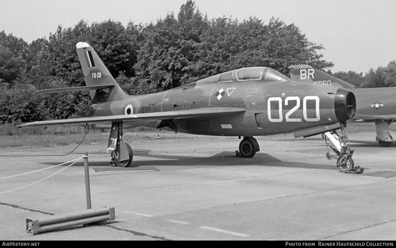 Aircraft Photo of FU-20 | Republic F-84F Thunderstreak | Belgium - Air Force | AirHistory.net #761238