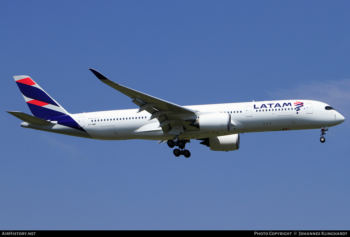 Aircraft Photo of A7-AMB | Airbus A350-941 | LATAM Airlines | AirHistory.net #761243