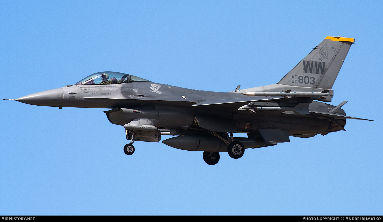 Aircraft Photo of 90-0803 / AF90-803 | General Dynamics F-16CM Fighting Falcon | USA - Air Force | AirHistory.net #761380