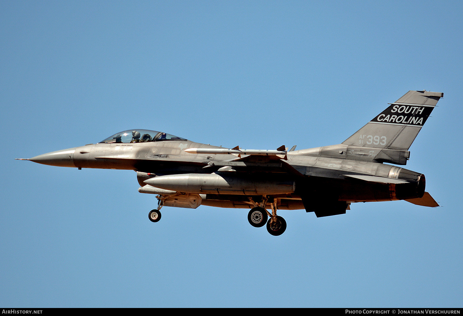 Aircraft Photo of 91-0393 / AF91-393 | General Dynamics F-16CM Fighting Falcon | USA - Air Force | AirHistory.net #761399