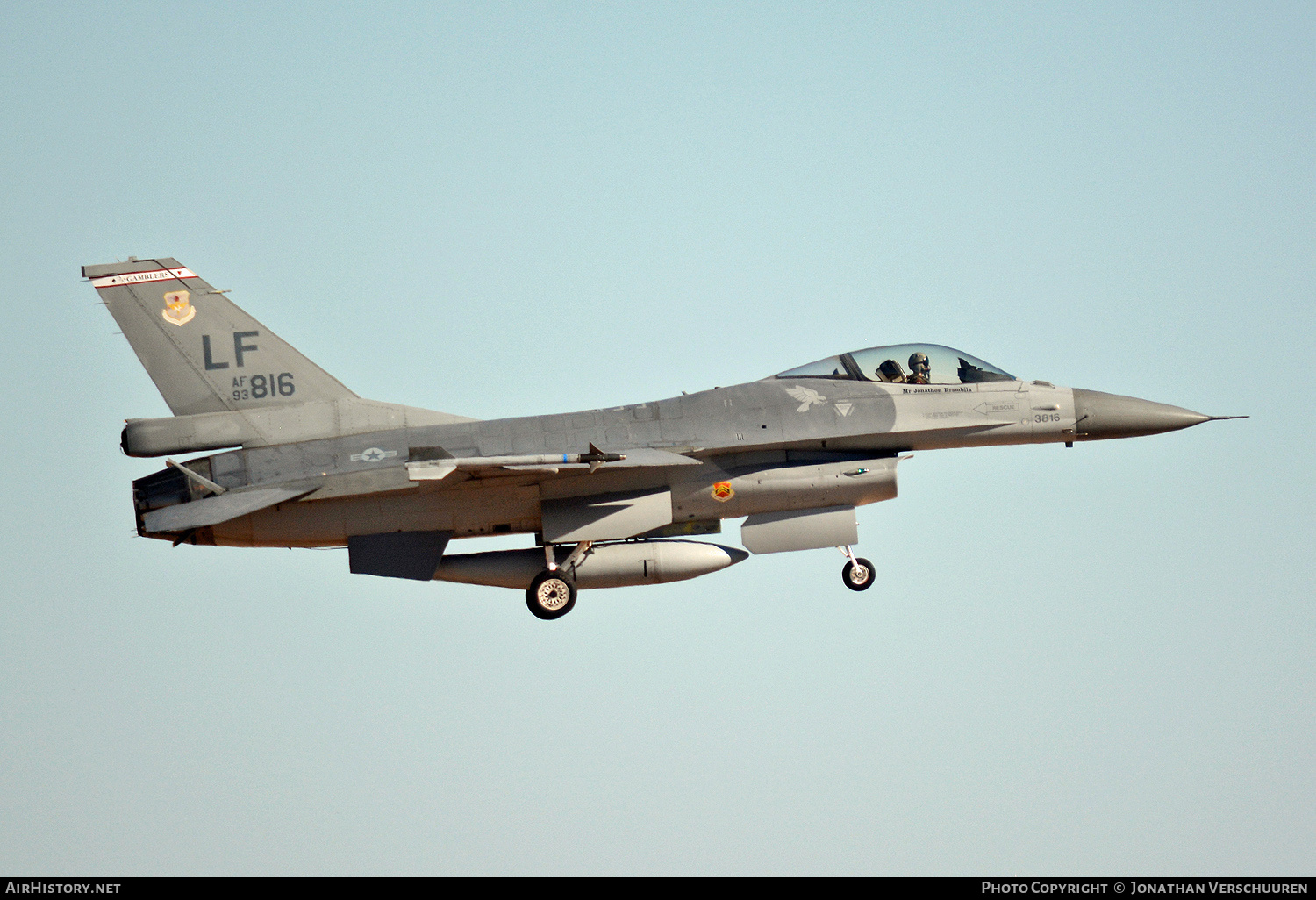 Aircraft Photo of 93-0816 / AF93-816 | General Dynamics F-16A Fighting Falcon | USA - Air Force | AirHistory.net #761472