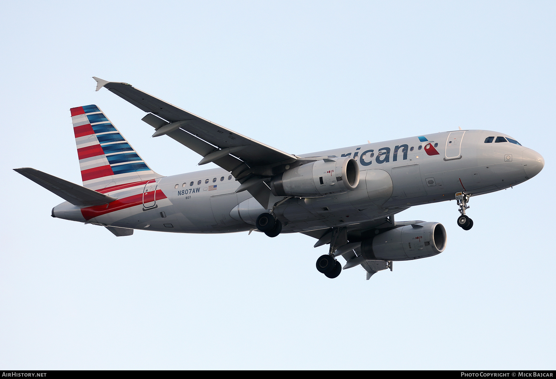 Aircraft Photo of N807AW | Airbus A319-132 | American Airlines | AirHistory.net #761601