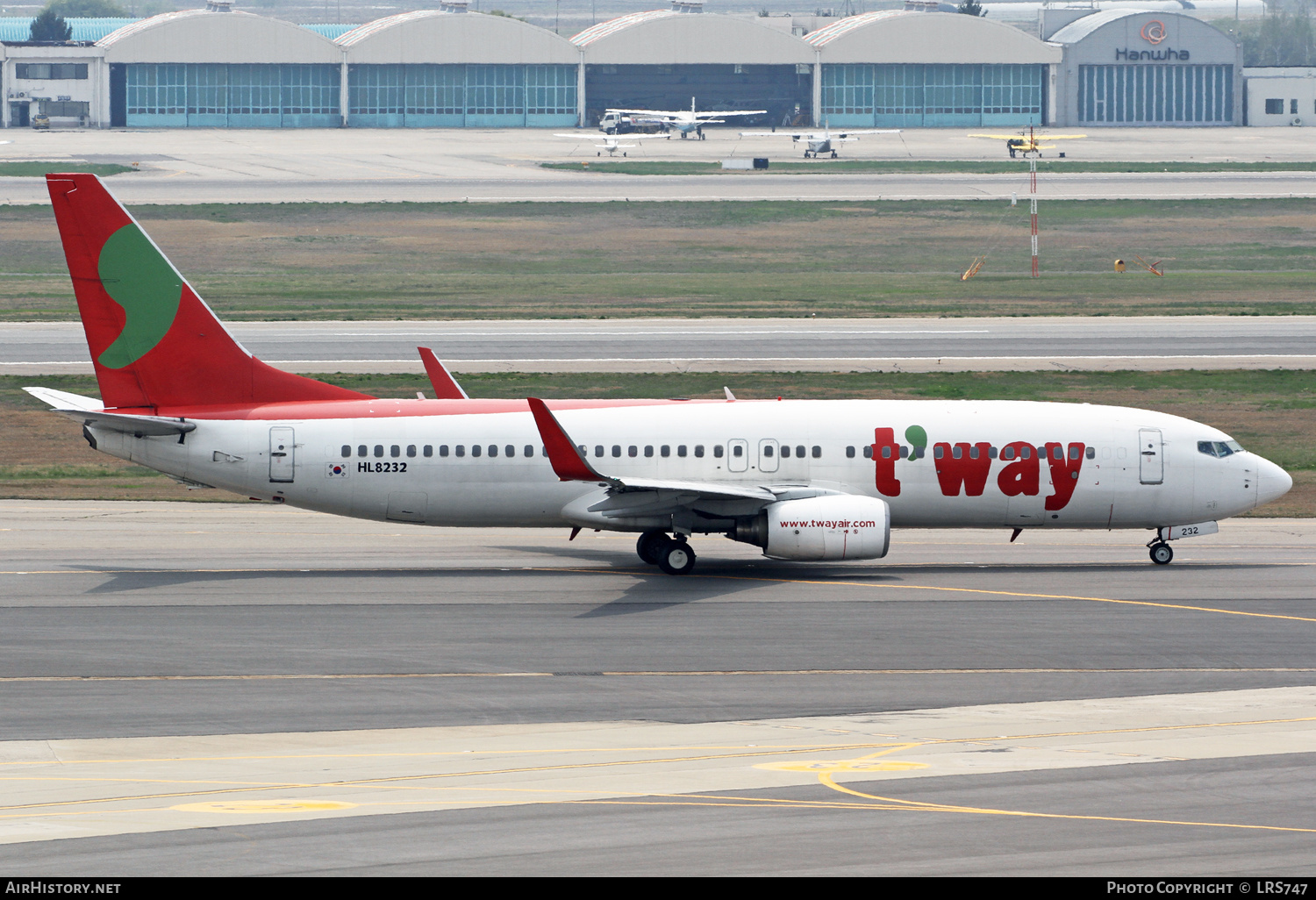 Aircraft Photo of HL8232 | Boeing 737-8K5 | T'way Air | AirHistory.net #761655