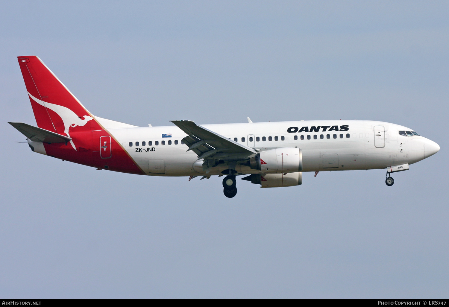 Aircraft Photo of ZK-JND | Boeing 737-376 | Qantas | AirHistory.net #761663