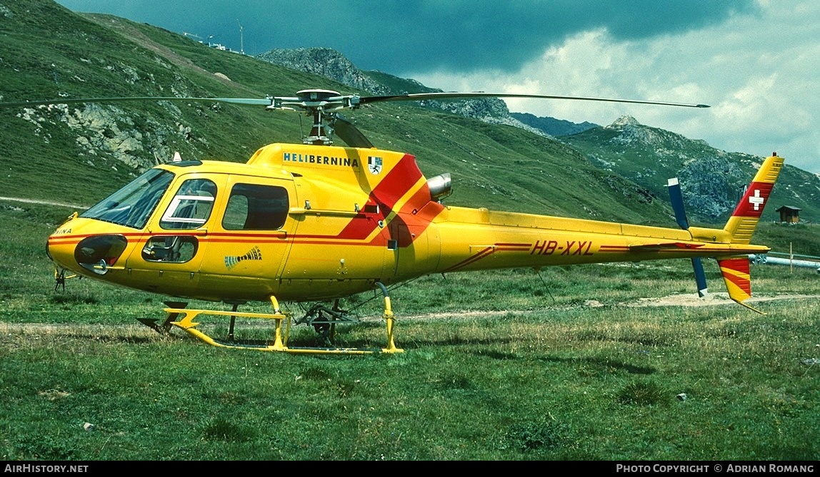 Aircraft Photo of HB-XXL | Aerospatiale AS-350B-2 Ecureuil | Heli Bernina | AirHistory.net #761664
