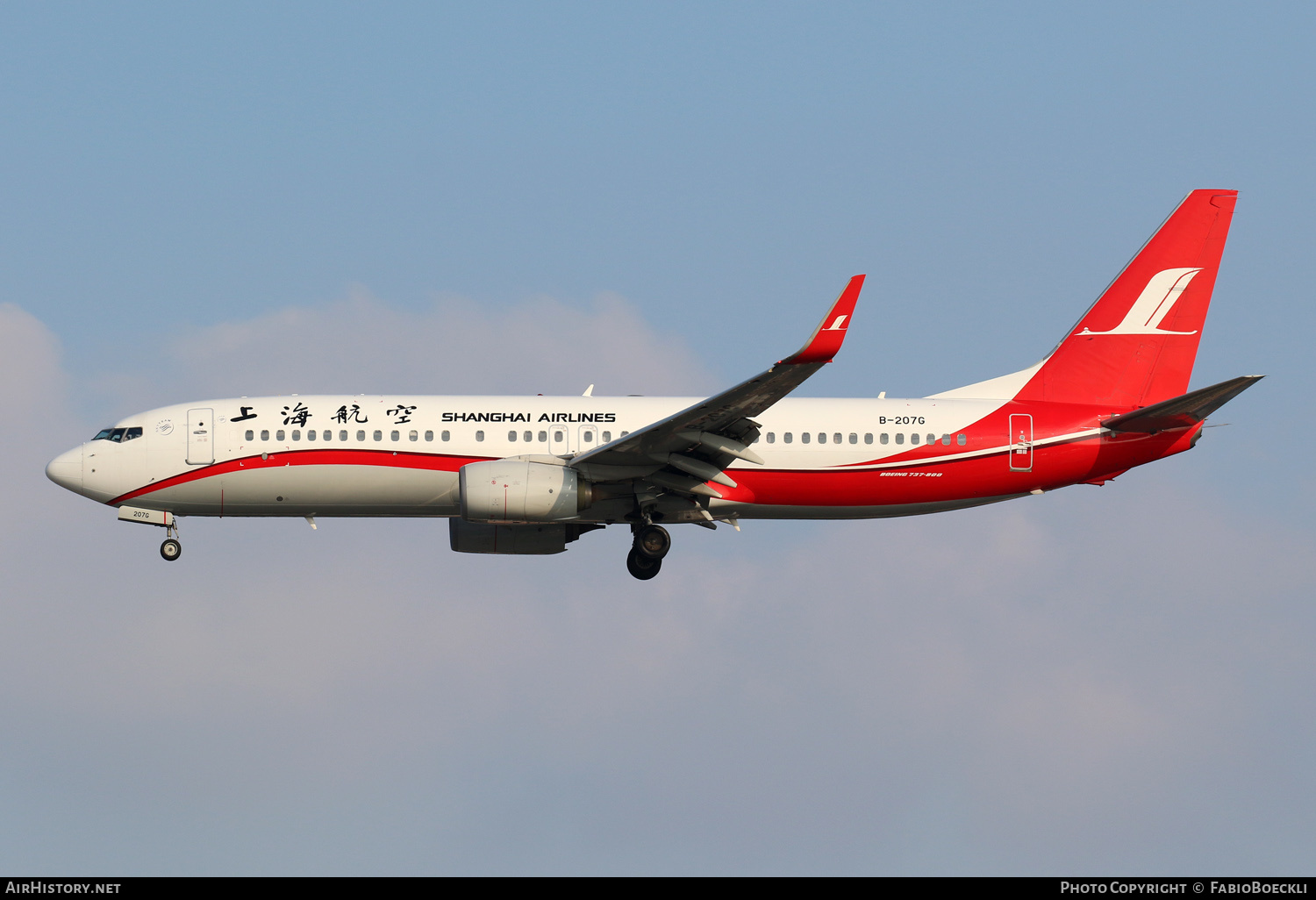 Aircraft Photo of B-207G | Boeing 737-89P | Shanghai Airlines | AirHistory.net #761850