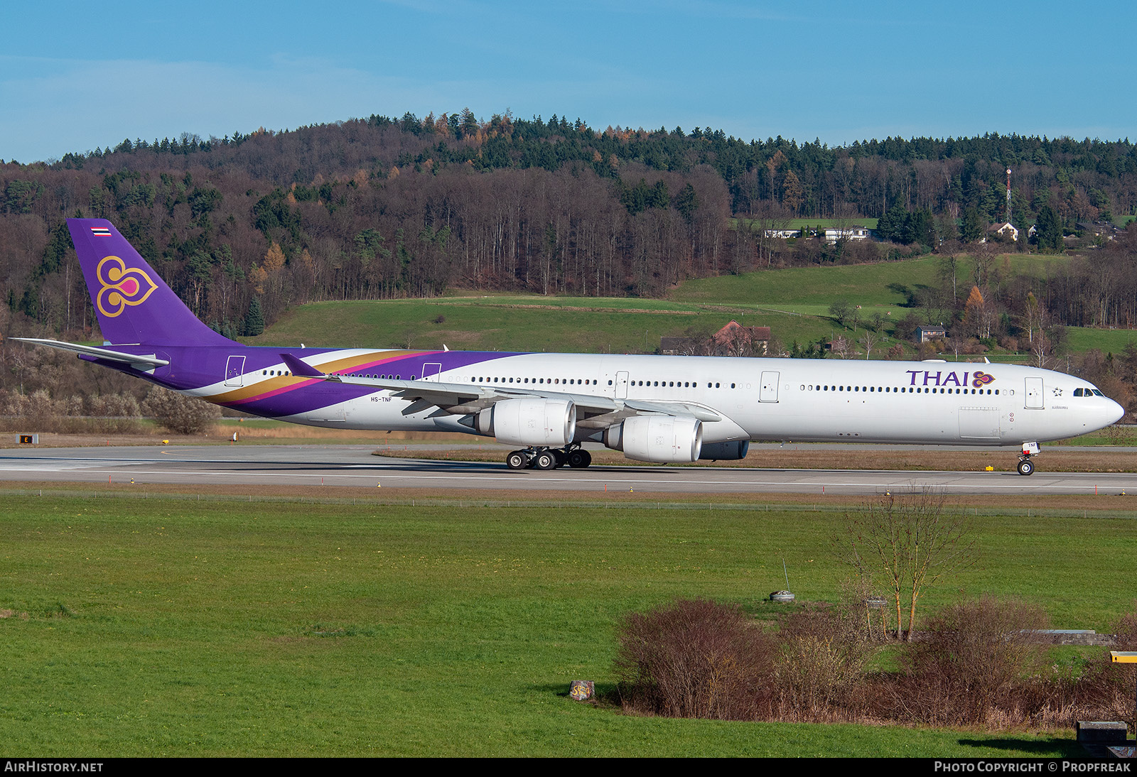 Aircraft Photo of HS-TNF | Airbus A340-642 | Thai Airways International | AirHistory.net #762091