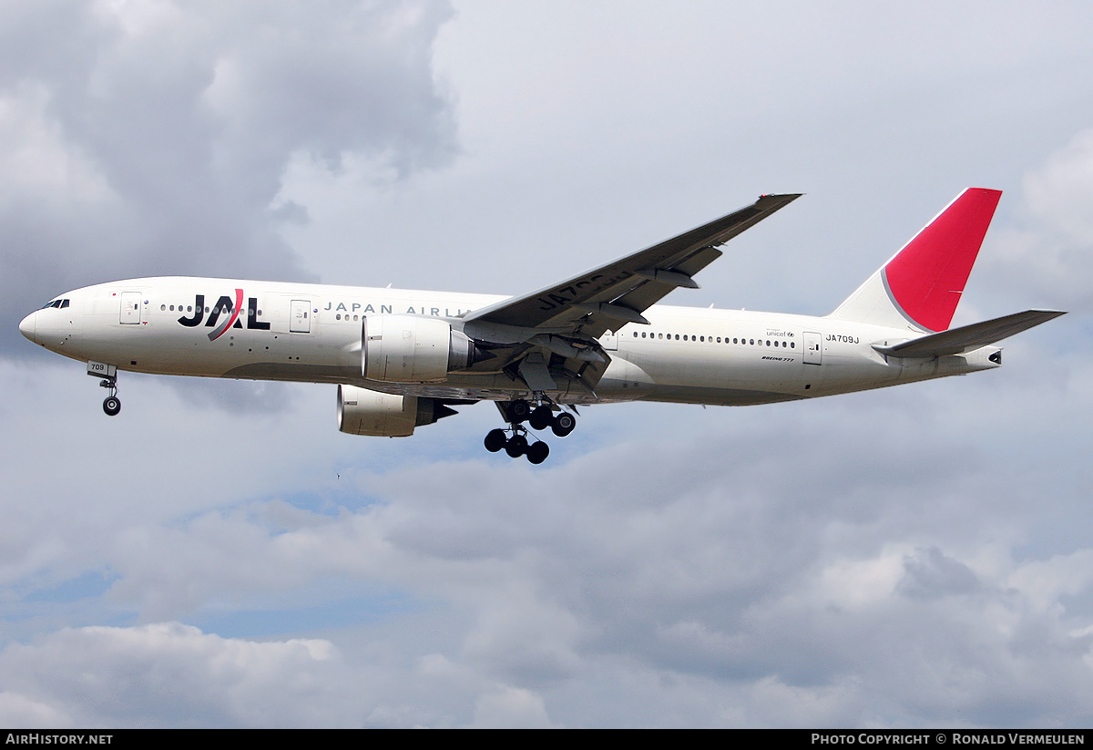 Aircraft Photo of JA709J | Boeing 777-246/ER | Japan Airlines - JAL | AirHistory.net #762099
