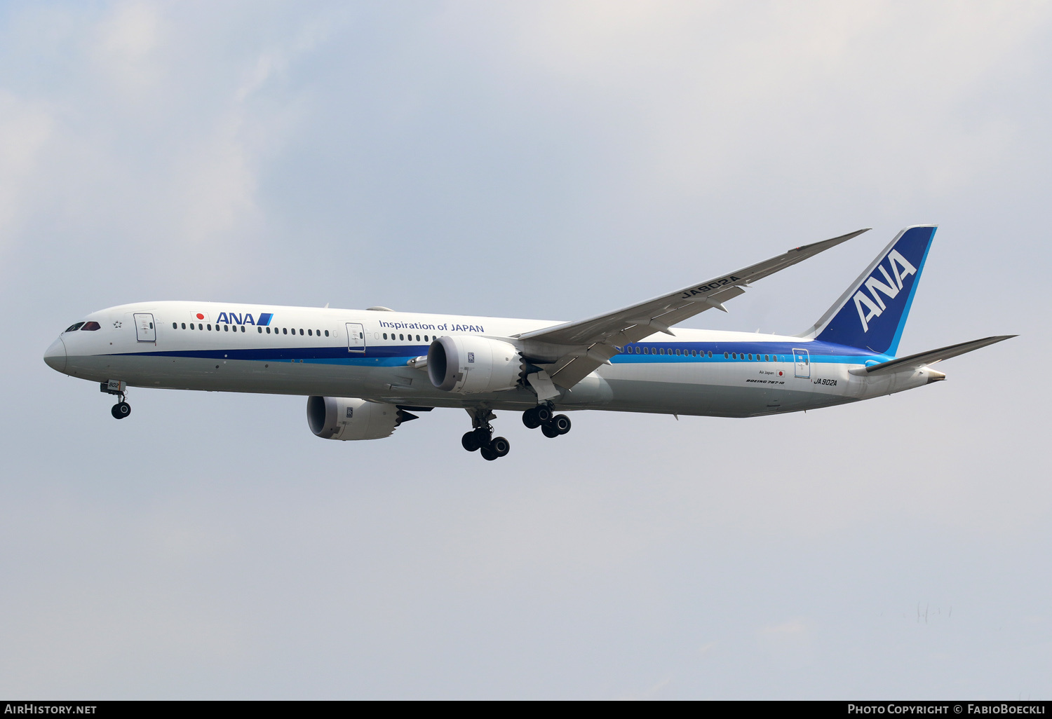 Aircraft Photo of JA902A | Boeing 787-10 Dreamliner | All Nippon Airways - ANA | AirHistory.net #762196