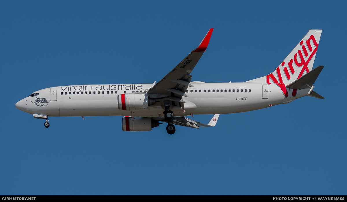 Aircraft Photo of VH-REX | Boeing 737-8FE | Virgin Australia Airlines | AirHistory.net #762477