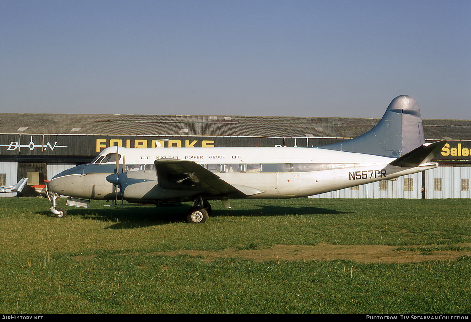 Aircraft Photo of N557PR | De Havilland D.H. 114 Heron 2D | The Nuclear Power Group | AirHistory.net #762488