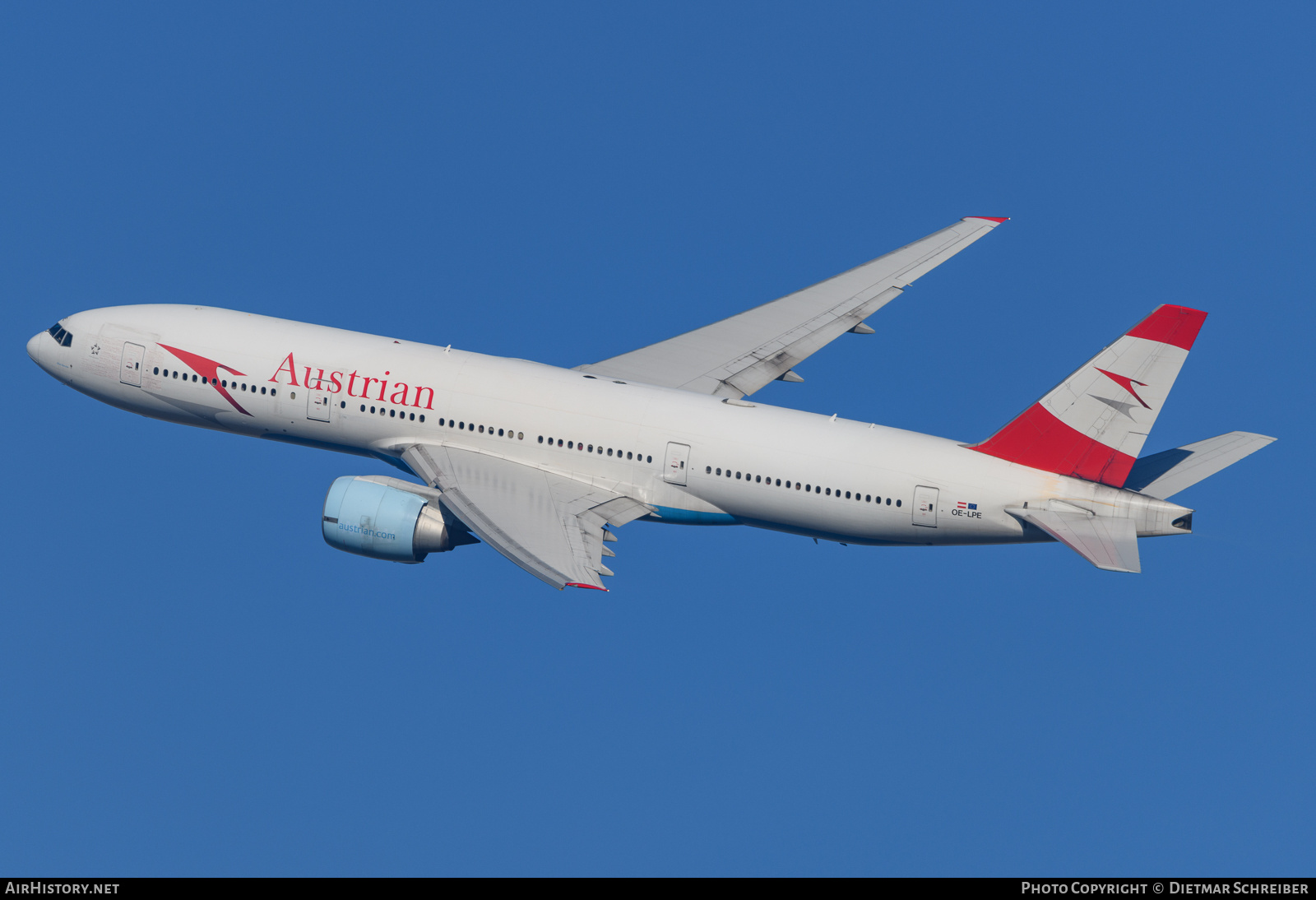 Aircraft Photo of OE-LPE | Boeing 777-2Q8/ER | Austrian Airlines | AirHistory.net #762542