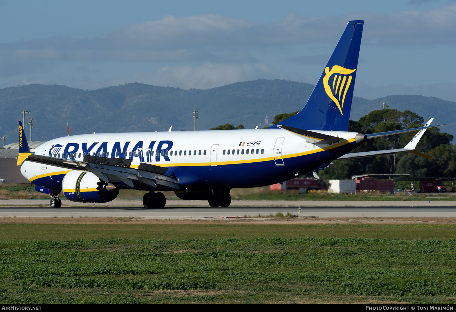 Aircraft Photo of EI-HGE | Boeing 737-8200 Max 200 | Ryanair | AirHistory.net #762863