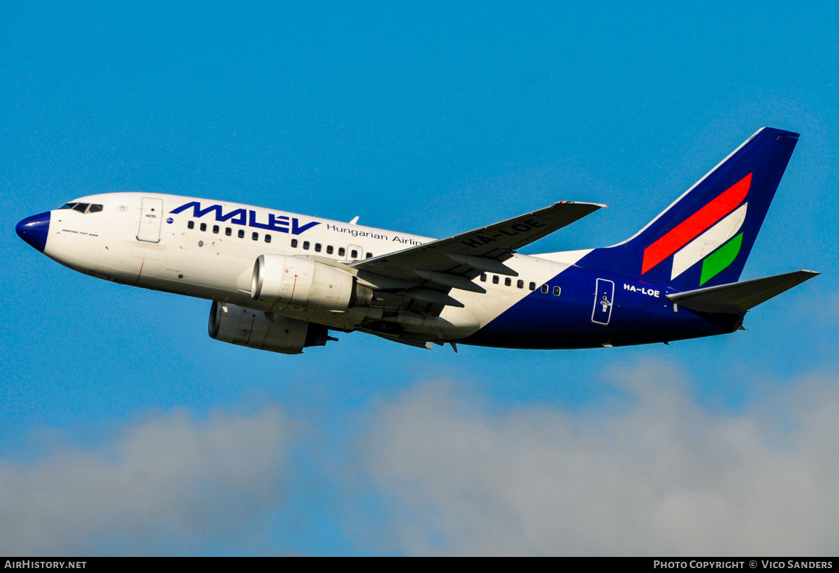 Aircraft Photo of HA-LOE | Boeing 737-6Q8 | Malév - Hungarian Airlines | AirHistory.net #762995