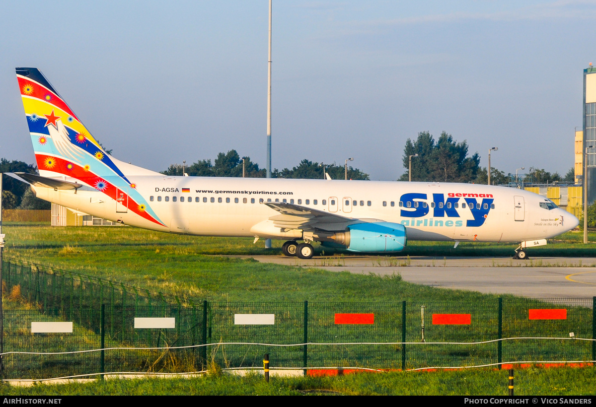 Aircraft Photo of D-AGSA | Boeing 737-883 | German Sky Airlines | AirHistory.net #763019