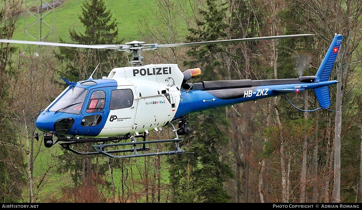 Aircraft Photo of HB-ZKZ | Eurocopter AS-350B-3 Ecureuil | Kantonspolizei Zürich | AirHistory.net #763097