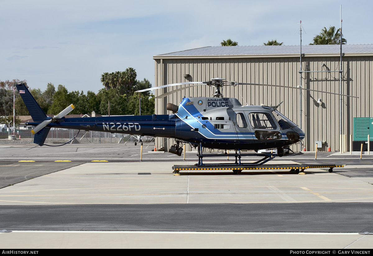 Aircraft Photo of N226PD | Eurocopter AS-350B-2 Ecureuil | Anaheim Police | AirHistory.net #763221