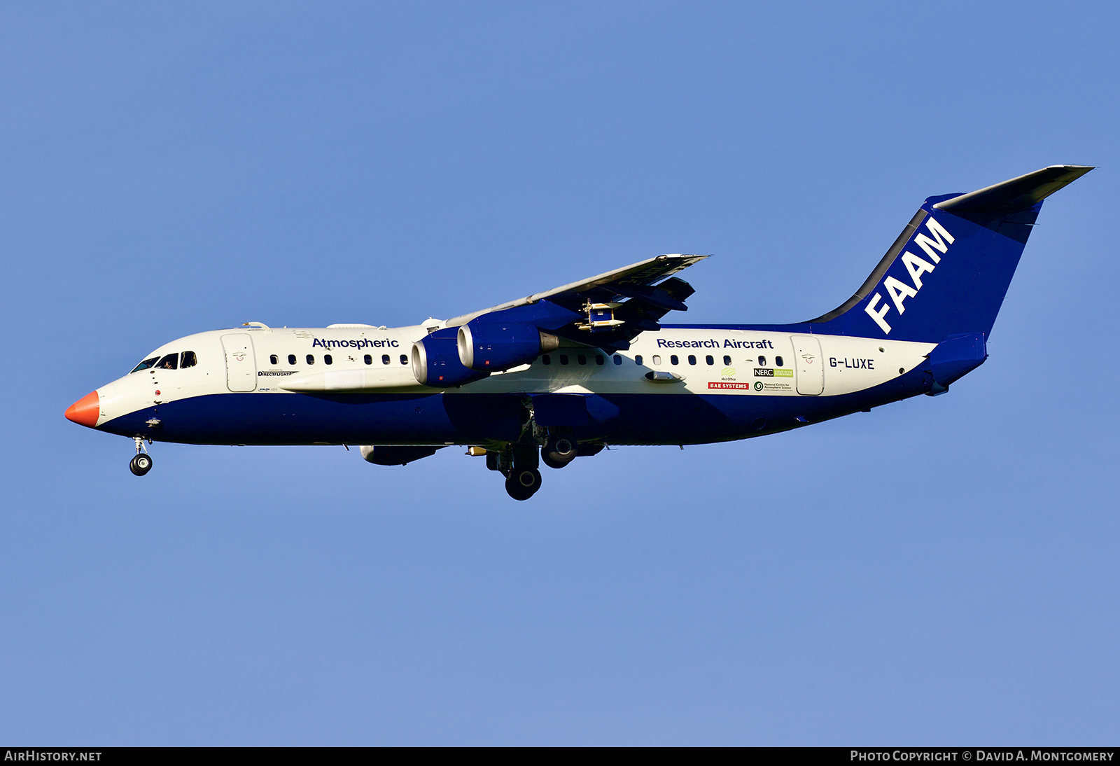Aircraft Photo of G-LUXE | British Aerospace BAe-146-301/ARA | FAAM - Facility for Airborne Atmospheric Measurements | AirHistory.net #763250