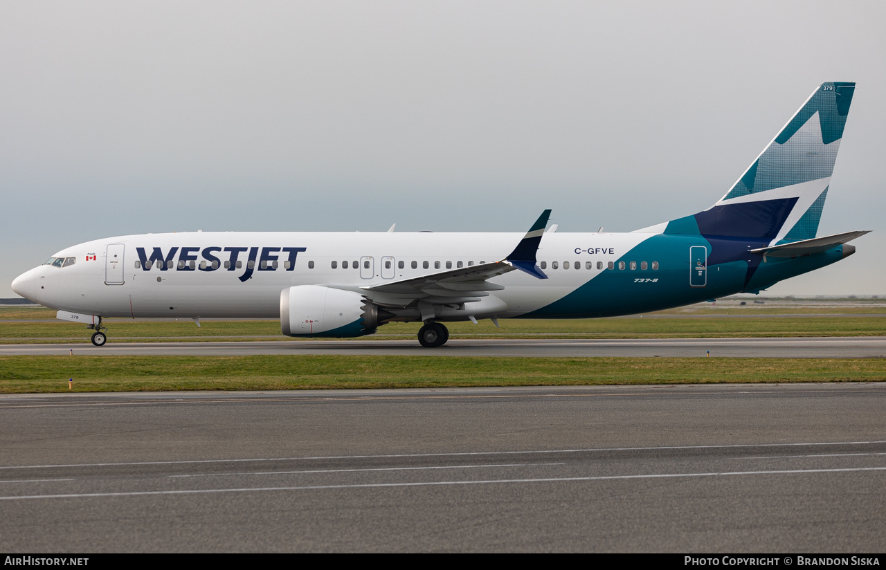 Aircraft Photo of C-GFVE | Boeing 737-8 Max 8 | WestJet | AirHistory.net #763286
