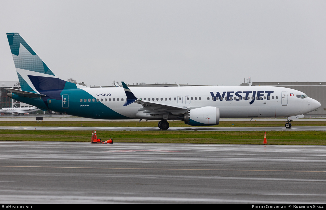 Aircraft Photo of C-GFJQ | Boeing 737-8 Max 8 | WestJet | AirHistory.net #763323