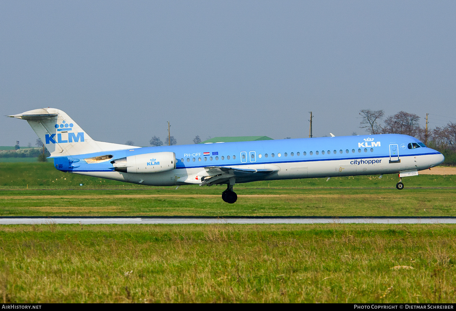Aircraft Photo of PH-OFF | Fokker 100 (F28-0100) | KLM Cityhopper | AirHistory.net #763327