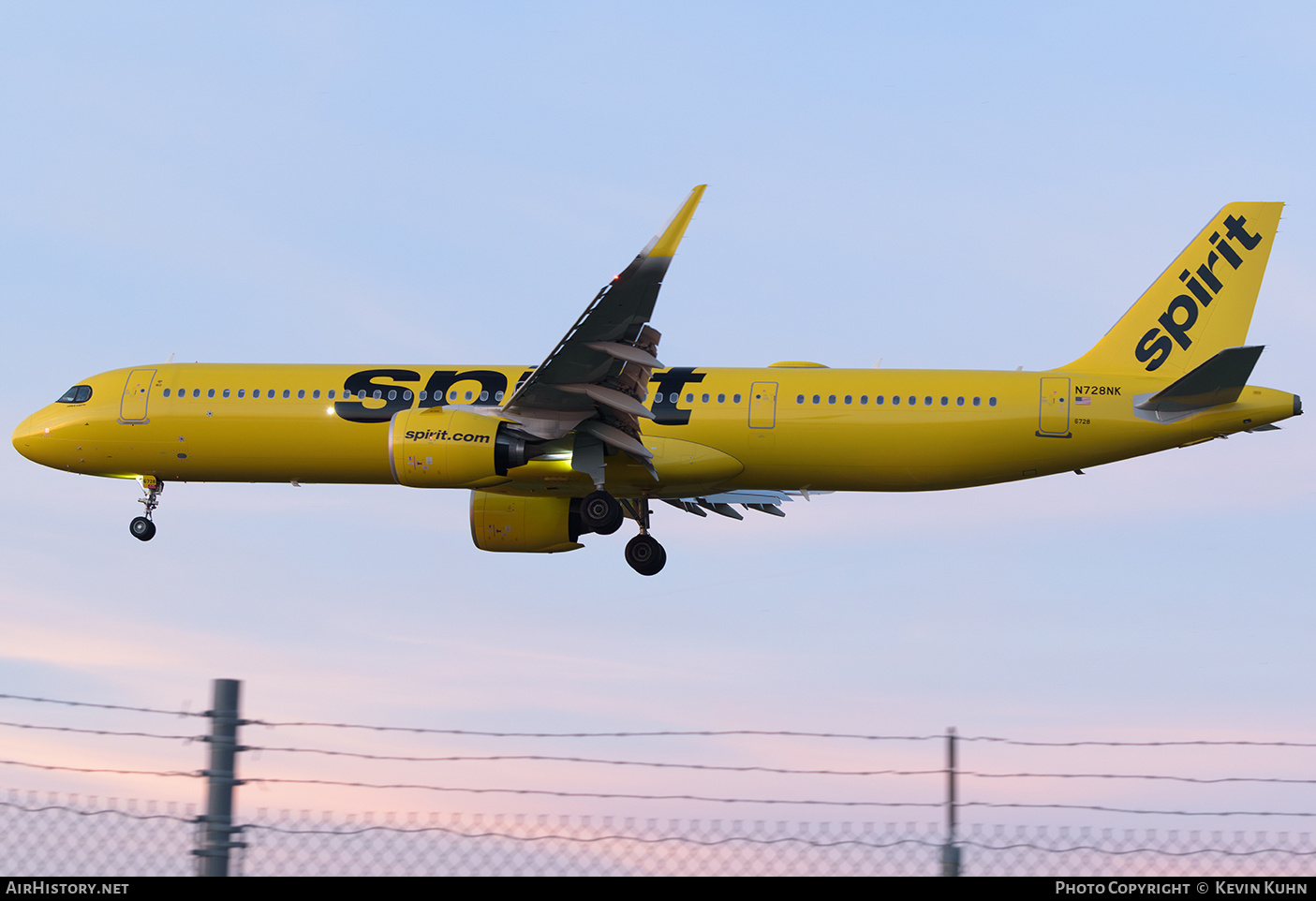Aircraft Photo of N728NK | Airbus A321-271NX | Spirit Airlines | AirHistory.net #763420