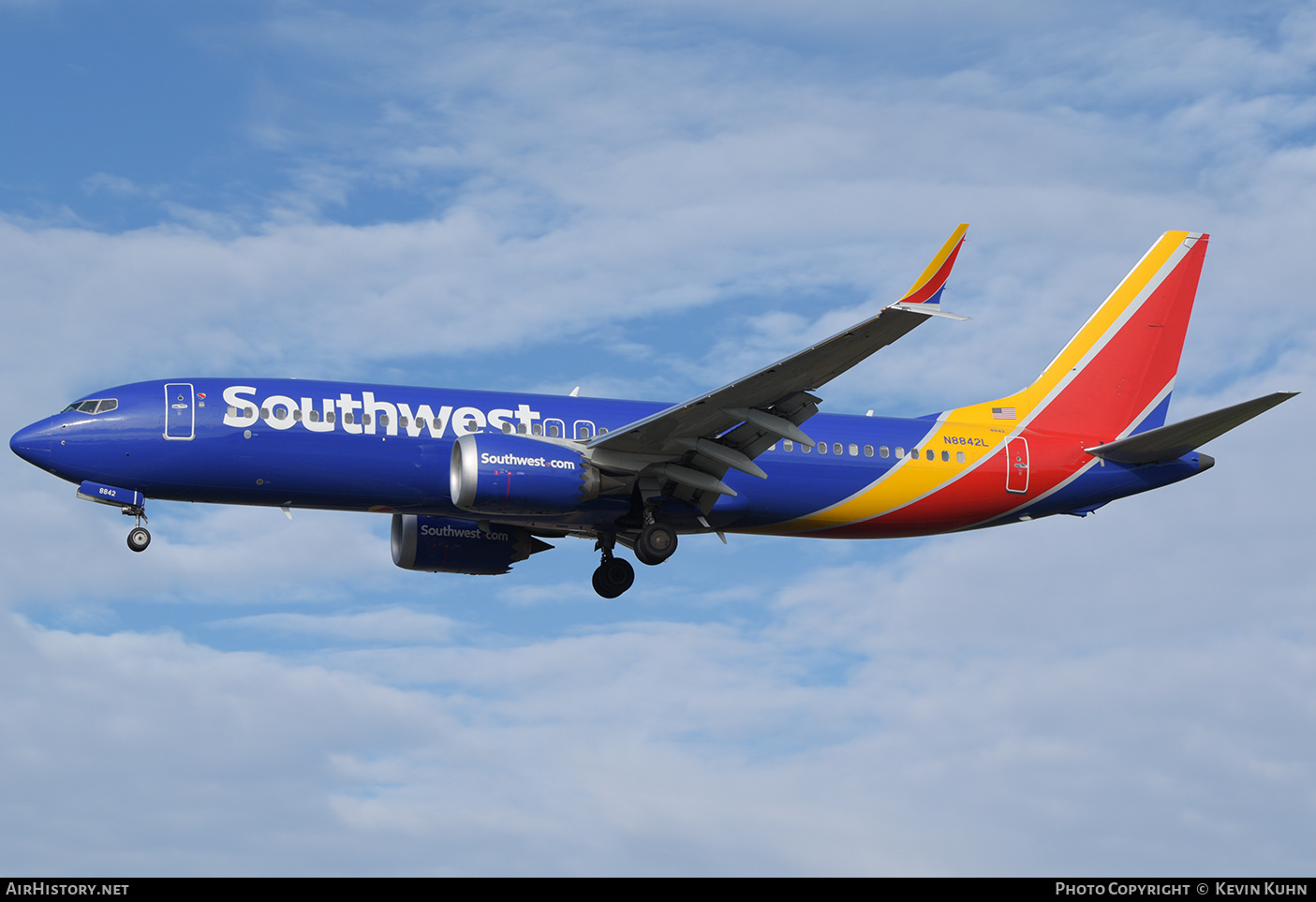 Aircraft Photo of N8842L | Boeing 737-8 Max 8 | Southwest Airlines | AirHistory.net #763433