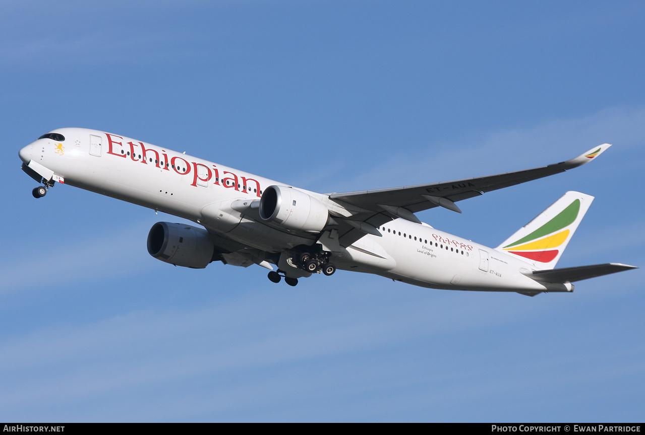 Aircraft Photo of ET-AUA | Airbus A350-941 | Ethiopian Airlines | AirHistory.net #763504