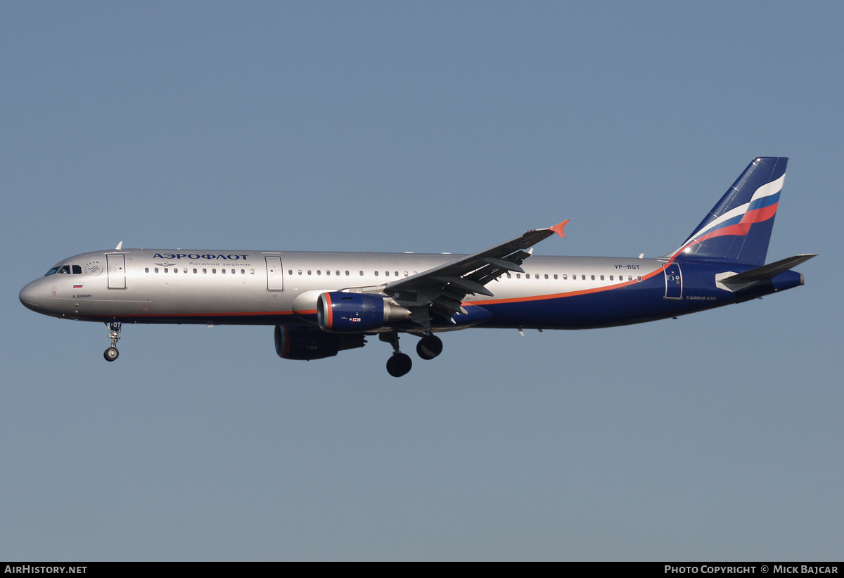 Aircraft Photo of VP-BQT | Airbus A321-211 | Aeroflot - Russian Airlines | AirHistory.net #763578