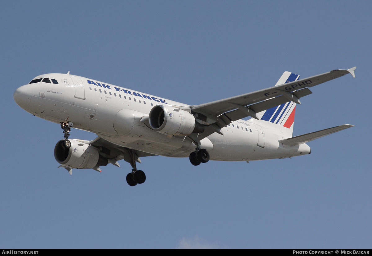 Aircraft Photo of F-GRHD | Airbus A319-111 | Air France | AirHistory.net #763628