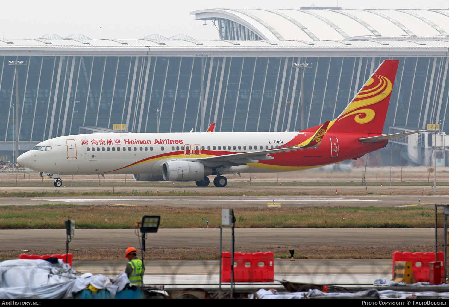 Aircraft Photo of B-5481 | Boeing 737-86N | Hainan Airlines | AirHistory.net #763642